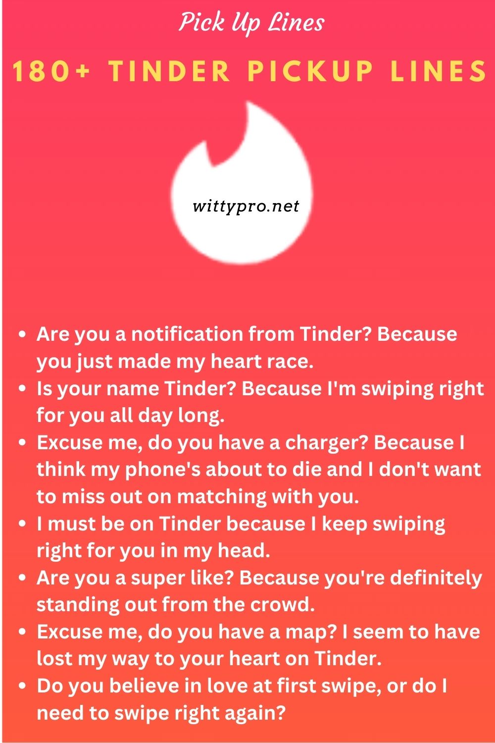 180+ Tinder Pickup Lines